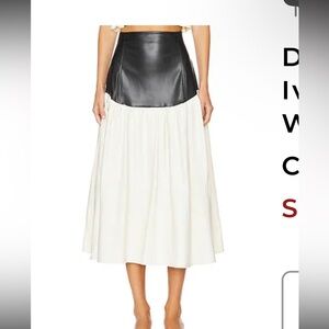 WeWoreWhat leather A-Line Skirt